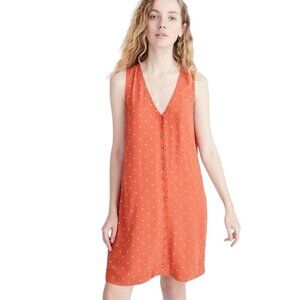 MADEWELL Heather Button-Front Dress in Polka Dot - Size Large